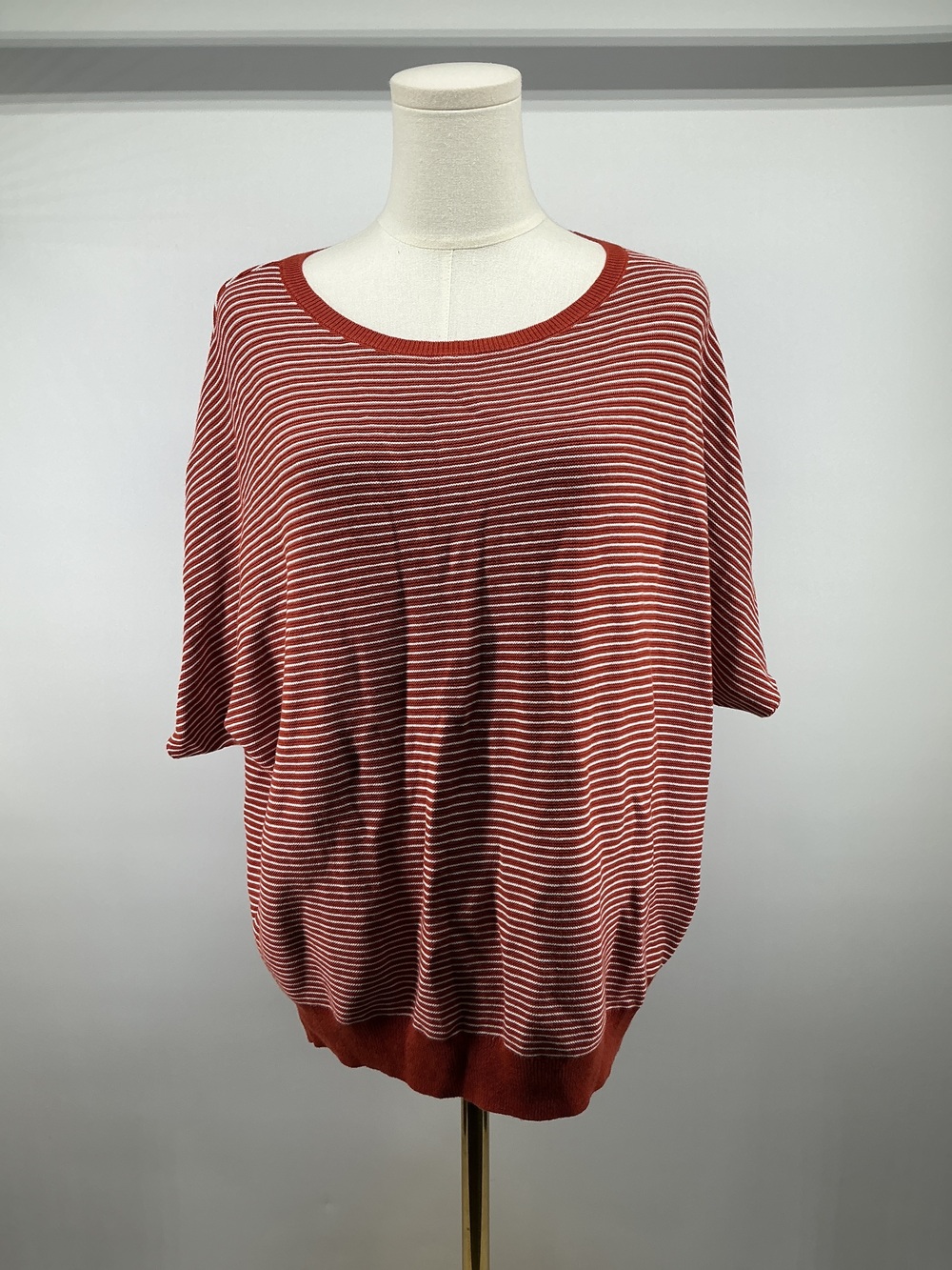 Lightweight Cotton Cashmere Link-Stitch Dolman Sweater